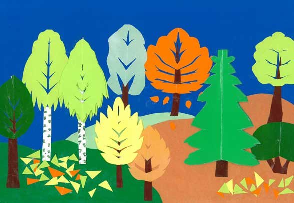 Аппликация лес