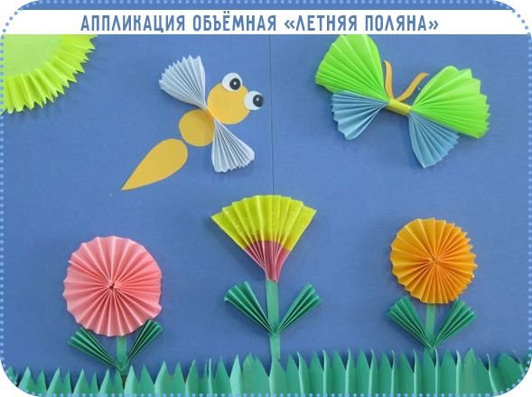 Технология 2 класс лето. Аппликация из бумаги. Объёмная аппликация из бумаги. Летняя аппликация. Поделки из бумаги сложенной гармошкой.