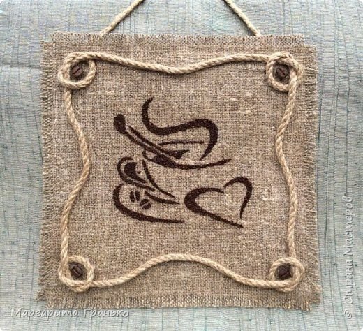 Панно из кофейных зерен