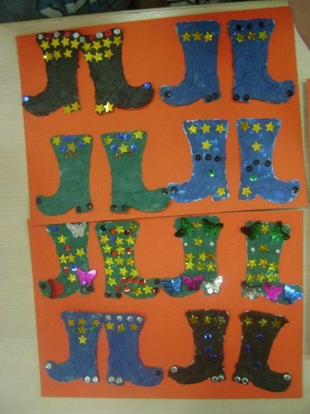 Лепка сапоги старшая группа