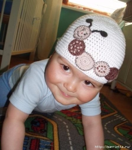 Аппликация на шапочку для малыша