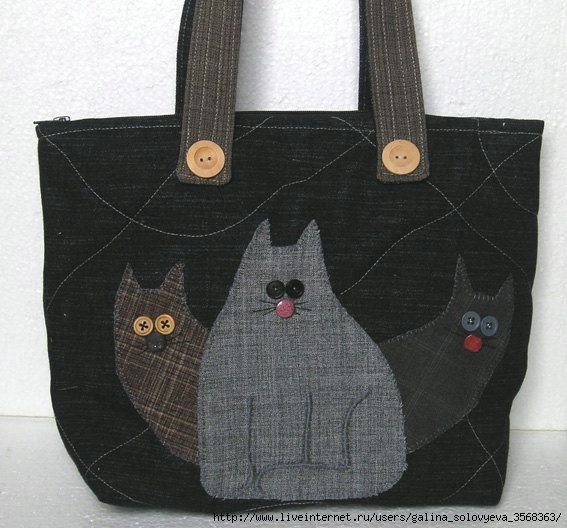 Аппликация на джинсовую сумку