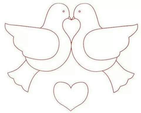 Трафарет голубя для вырезания