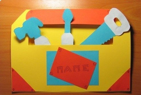 Поделка для папы ящик с инструментами