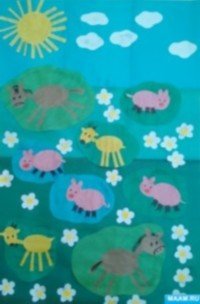 Аппликация домашние питомцы старшая группа