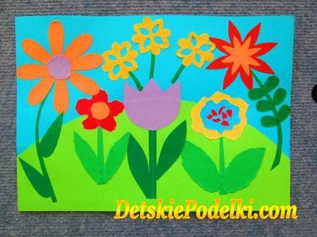 Аппликация Цветочная Поляна