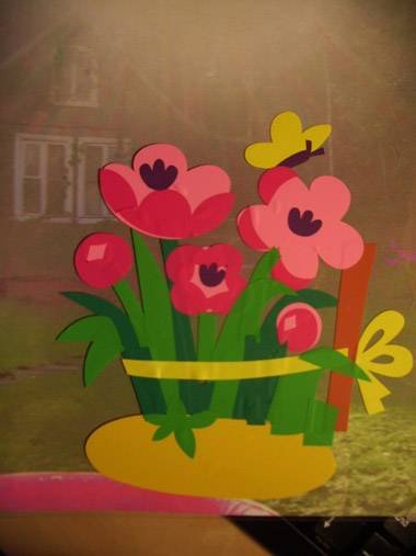 Аппликация Цветочная клумба