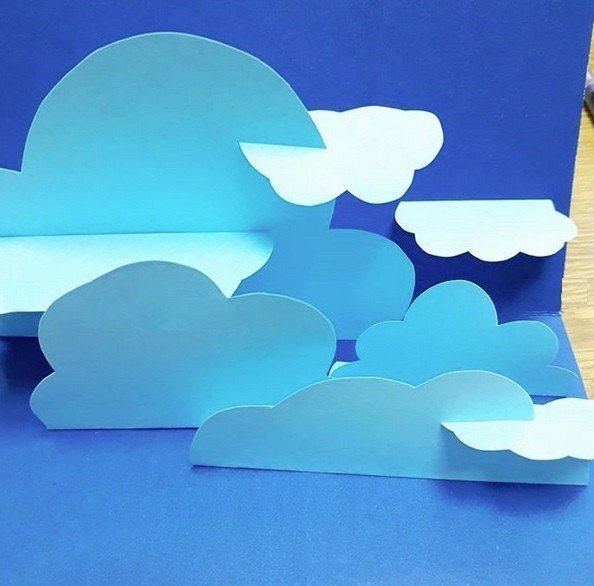 Поделка объемное облако