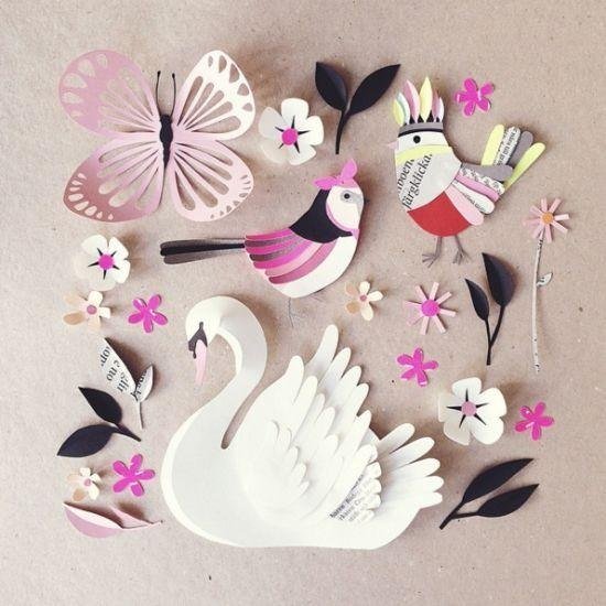 Объемная аппликация птицы