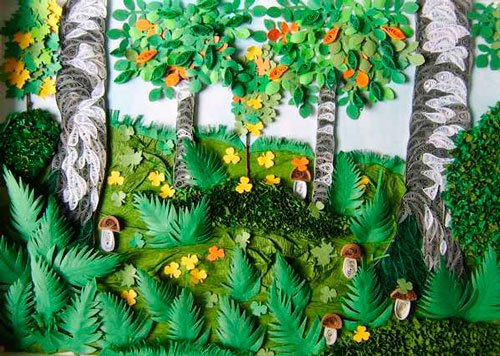 Аппликация на тему природа