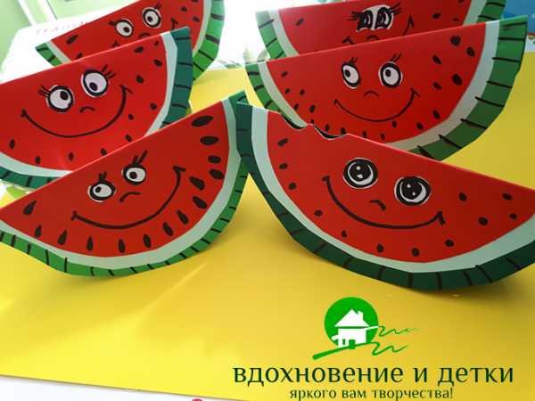Арбуз аппликация для детей