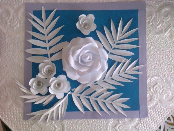 Поделки из белой бумаги