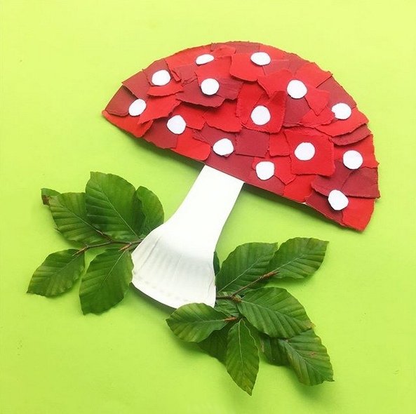 Объемная аппликация гриб