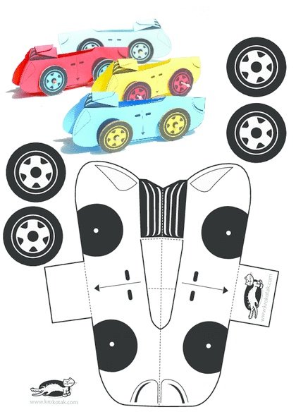Аппликации для детей машинки