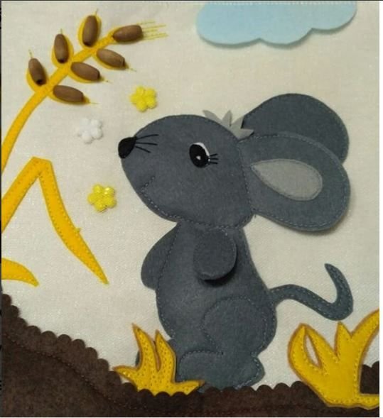 Объемная аппликация мышонок