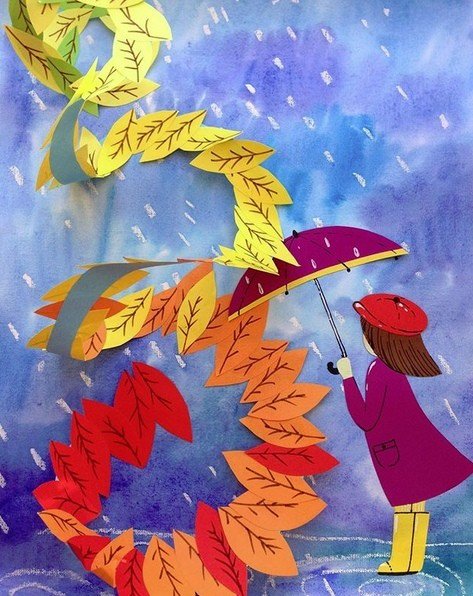 Аппликации объемные осень (42 фото)