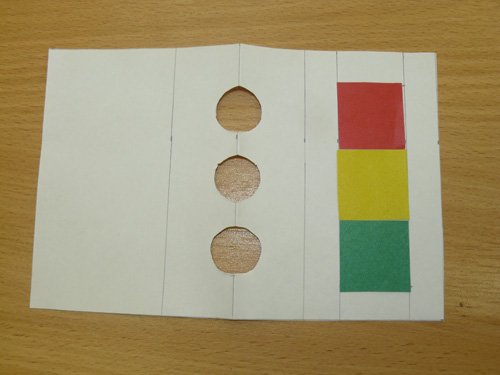 Светофор из бумаги