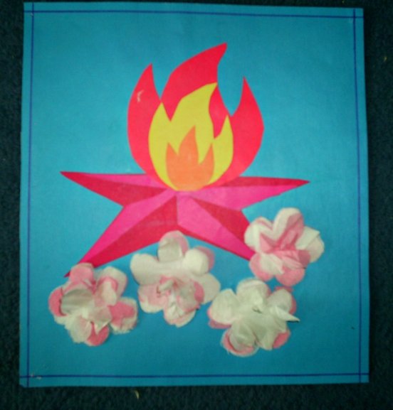 Поделка вечный огонь из бумаги