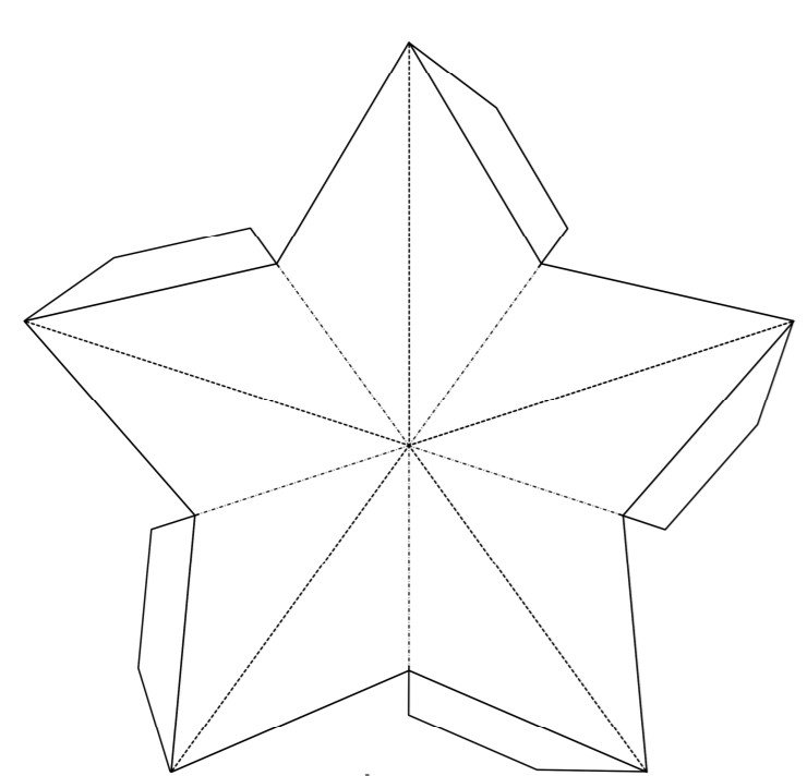 Шаблон объемной 9. Шаблон пятиконечной звезды объемной. Пятиконечная звезда объемная из бумаги шаблон. Объемная пятиконечная звезда из бумаги. Объёмная пятиконечная звезда из бумаги своими руками.