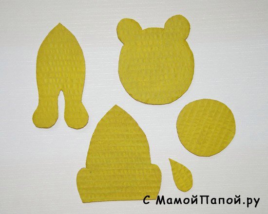 Аппликация Львенок из цветной бумаги
