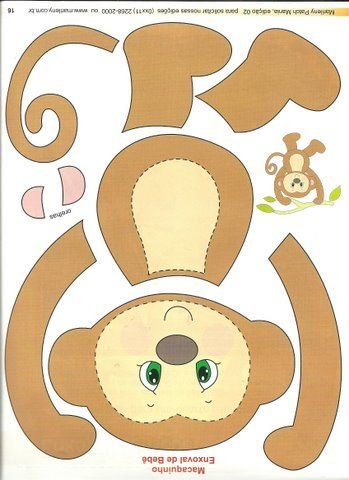 Аппликация обезьяна