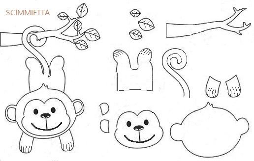 Аппликация обезьяна