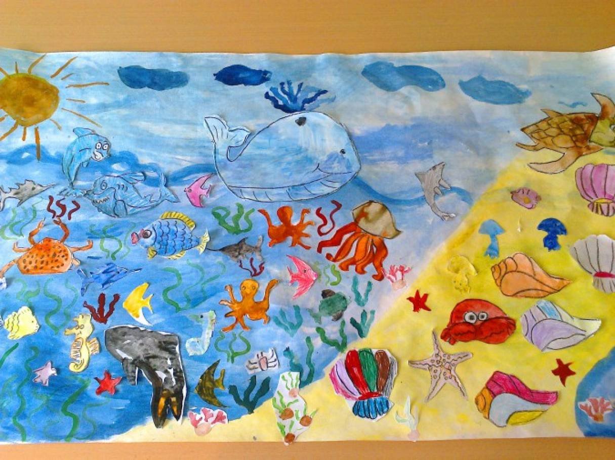Рисование мир морей и океанов. Рисунок на тему подводный мир. Рисование на тему мир морей и океанов. Рисование подводный мир в подготовительной группе. Обитатели морей и океанов младшая группа