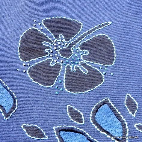 Вышивка Алабама на трикотаже