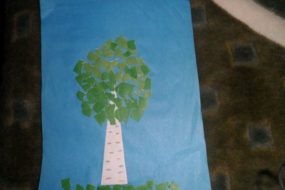 Аппликация береза