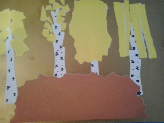 Береза рваная аппликация