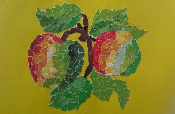 Мозаика из рваной бумаги