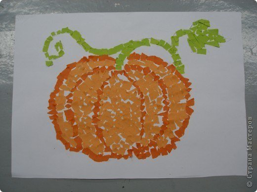 Аппликация из обрывной бумаги