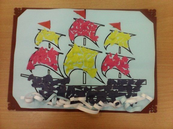 Аппликация к 23 февраля