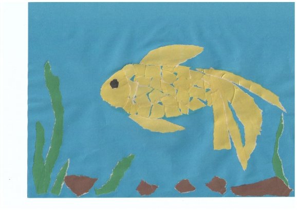 Аппликации обрывные рыбка (38 фото)