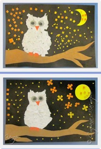 Аппликация из обрывков бумаги