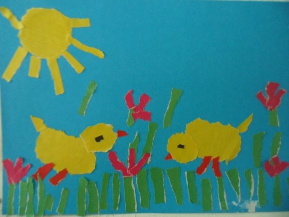 Метод обрывания в аппликации бумаги в детском саду