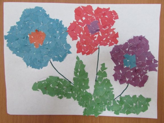 Аппликация в обрывной технике