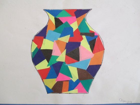 Цветная мозайка из геометрических