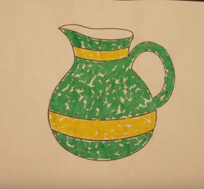 Обрывная аппликация чайный сервиз