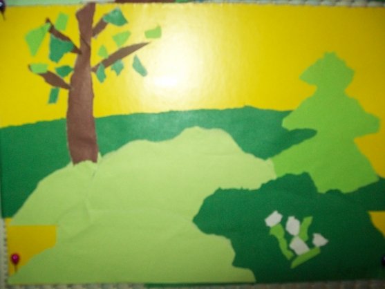 Аппликация на тему весенний лес