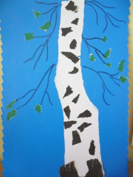 Аппликация береза