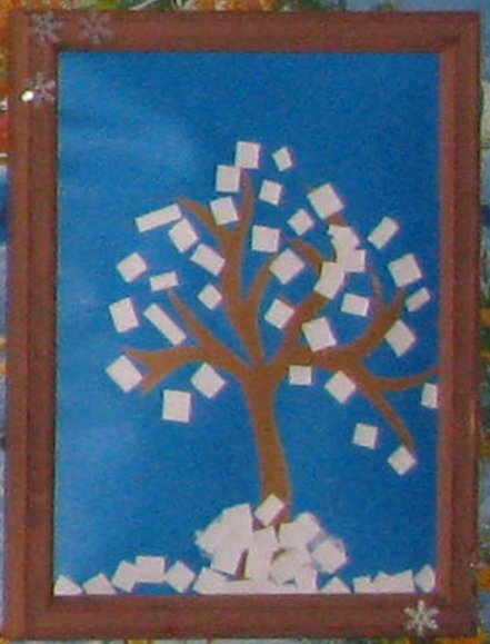 Заснеженное дерево средняя группа