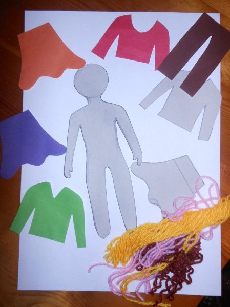 Аппликация человек подготовительная группа