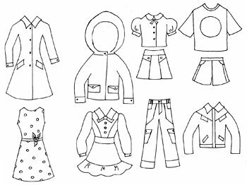 Аппликации одежда весной (44 фото)