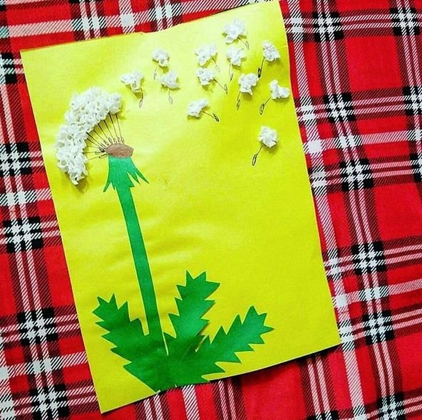 Аппликация одуванчик