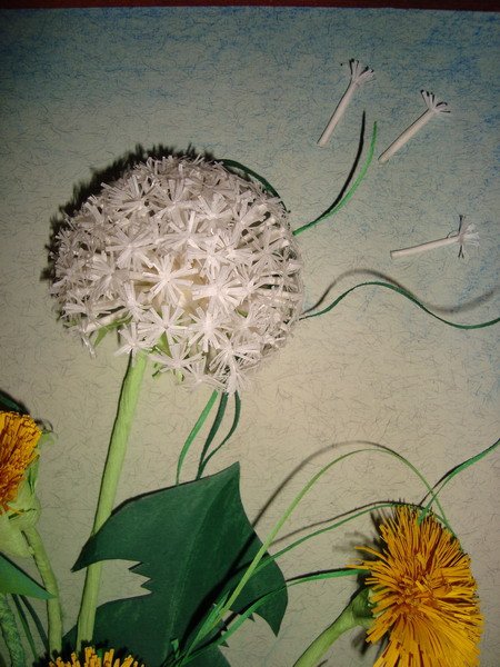 Поделка одуванчик из бумаги в садик