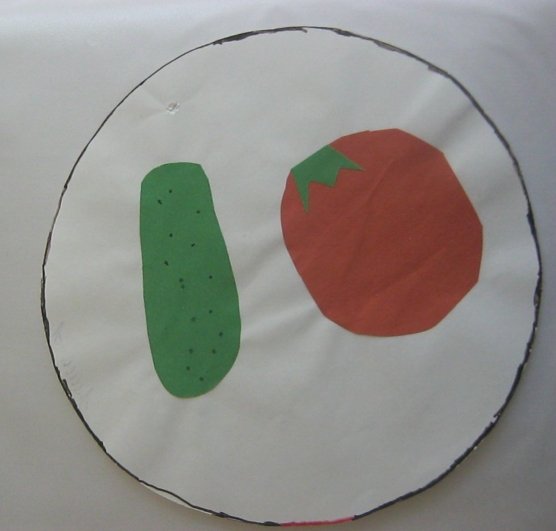 Аппликация овощи на тарелке вторая младшая группа