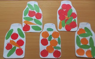 Аппликация овощи в банке средняя группа