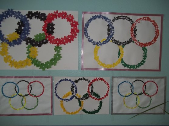 Олимпийские кольца поделка в старшей группе