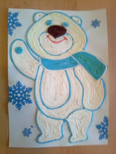 Белый медведь поделка для детей